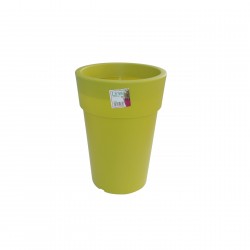 879-12 Pot Linéa haut Chartreuse D16xh22cm