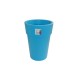 879-15 Pot Linéa haut Cyan D16xh22cm