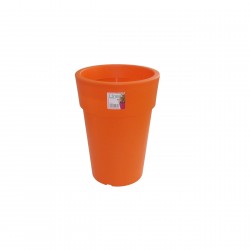 879-19 Pot Linéa haut Orange D16xh22cm
