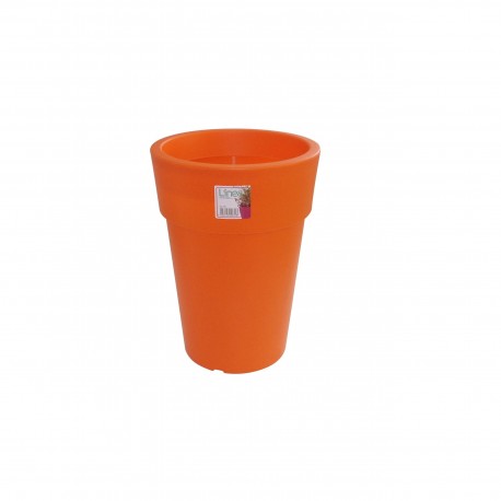 879-19 Pot Linéa haut Orange D16xh22cm