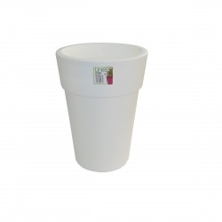 880-01 Pot Linéa haut blanc D20xh26cm