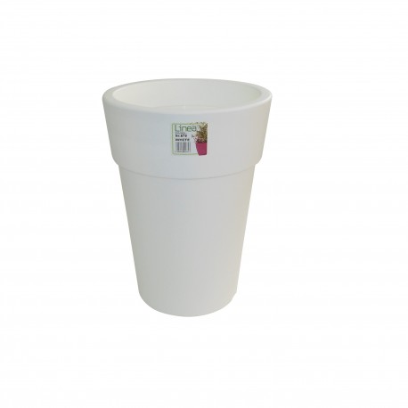 880-01 Pot Linéa haut blanc D20xh26cm