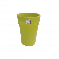 880-12 Pot Linéa haut Chartreuse D20xh26cm