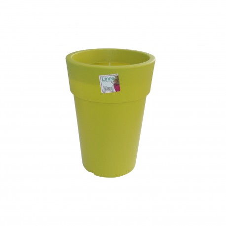 880-12 Pot Linéa haut Chartreuse D20xh26cm