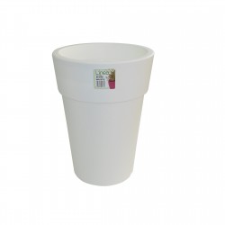 881-01 Pot Linéa haut blanc D25xh34cm