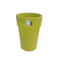 881-12 Pot Linéa haut Chartreuse D25xh34cm
