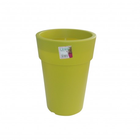 881-12 Pot Linéa haut Chartreuse D25xh34cm