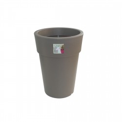 881-26 Pot Linéa haut taupe D25xh34cm