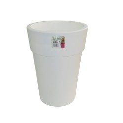 882-01 Pot Linéa haut Blanc D30xh41cm