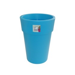 882-15 Pot Linéa haut Cyan D30xh41cm