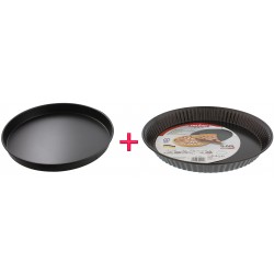 3994 Set de 2p : moules à tarte 30 + moule à quische 30