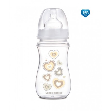 35/217 beige Biberon anticolique a col large 240ml PP nouveau né BPA0%