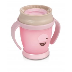 1/583new tasse d'apprentissage 360¦ (210 ml) MINI - RETRO pink 9m+